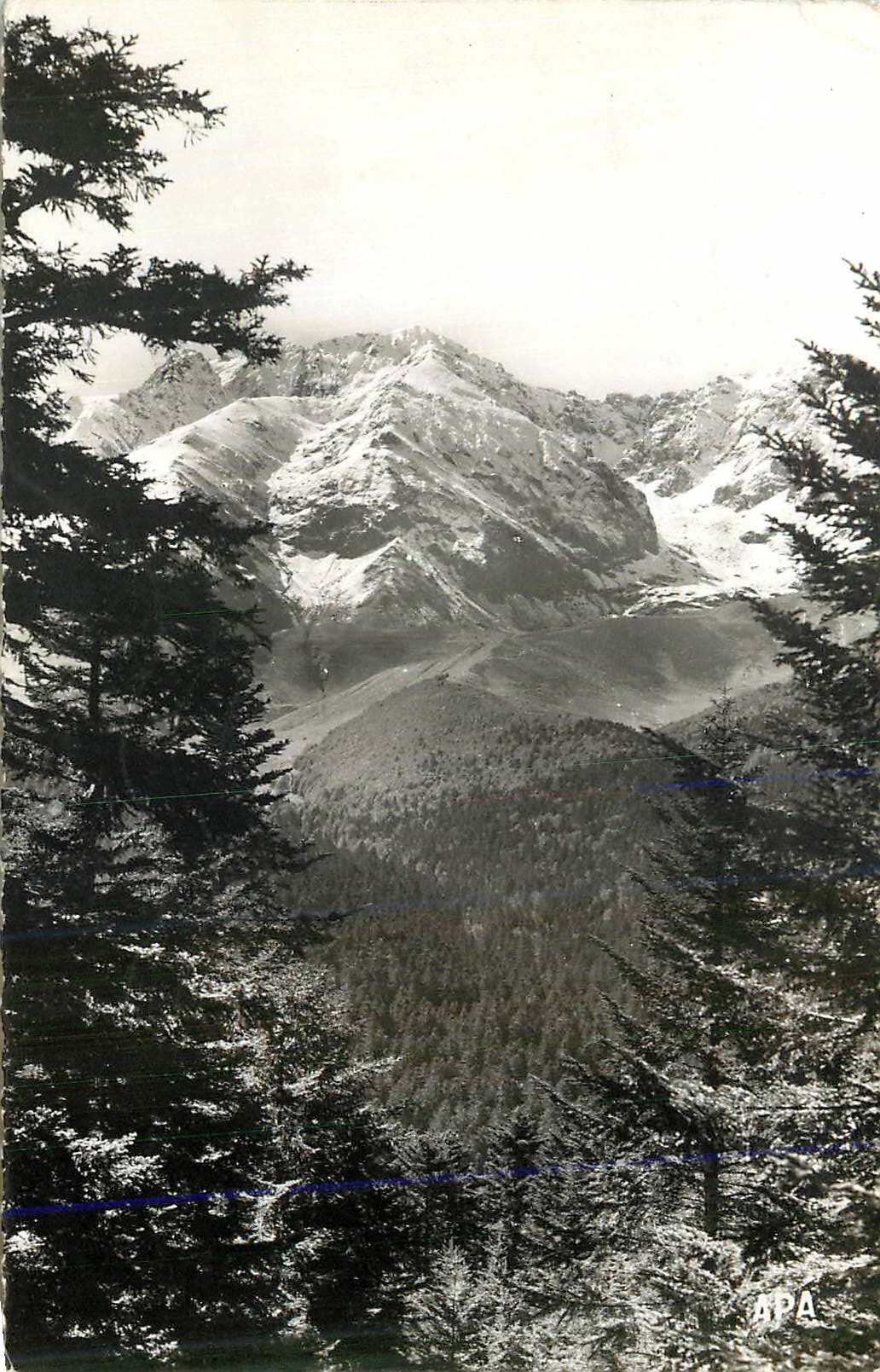 CPM En Parcourant Les Pyrenees Le Col d Aspin L Arbizon vu de la Foret de Sapins 