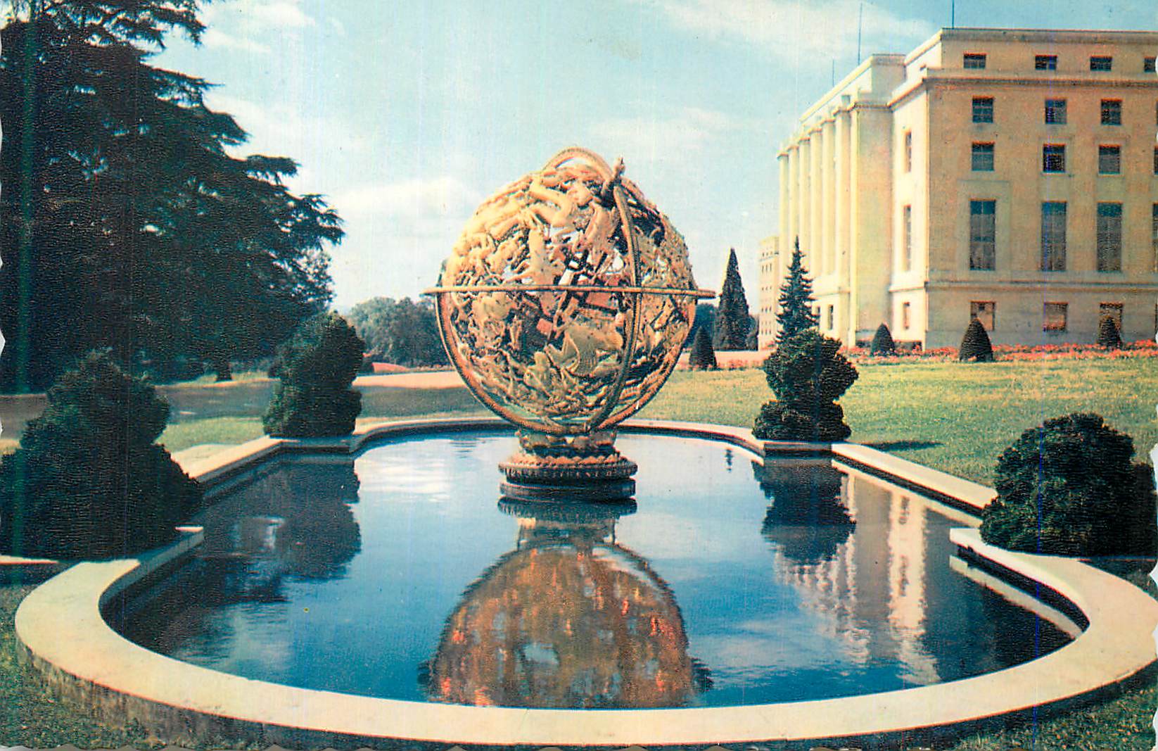 CPM Geneve Le Palais des Nations Unis et la Sphere Manship  Wilson
