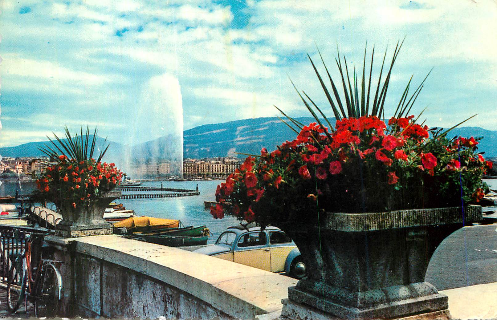 CPM Geneve La rade et le jet d eau 