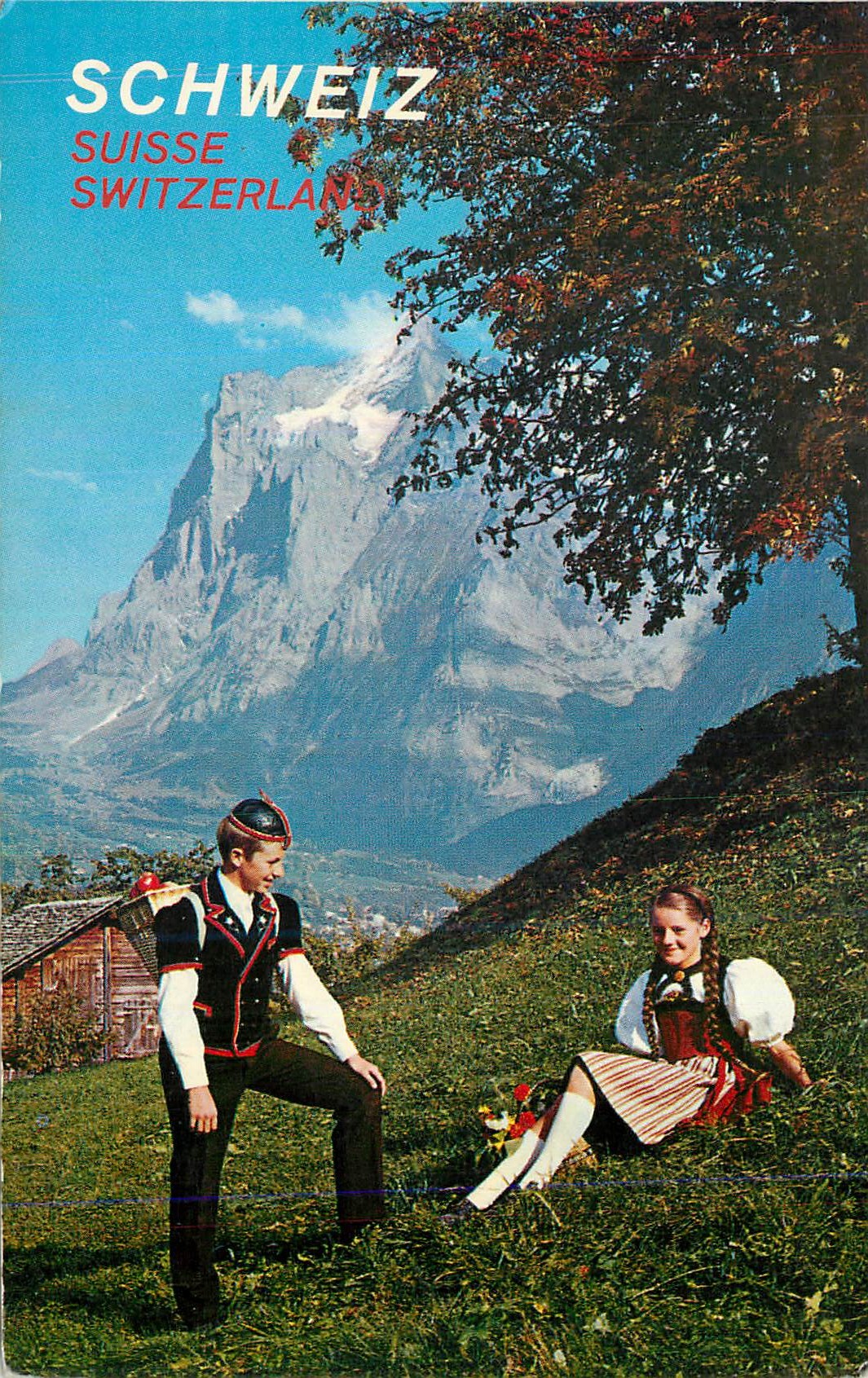 CPM Berner Oberland Bernese Costumes and the Wetterhorn Folklore