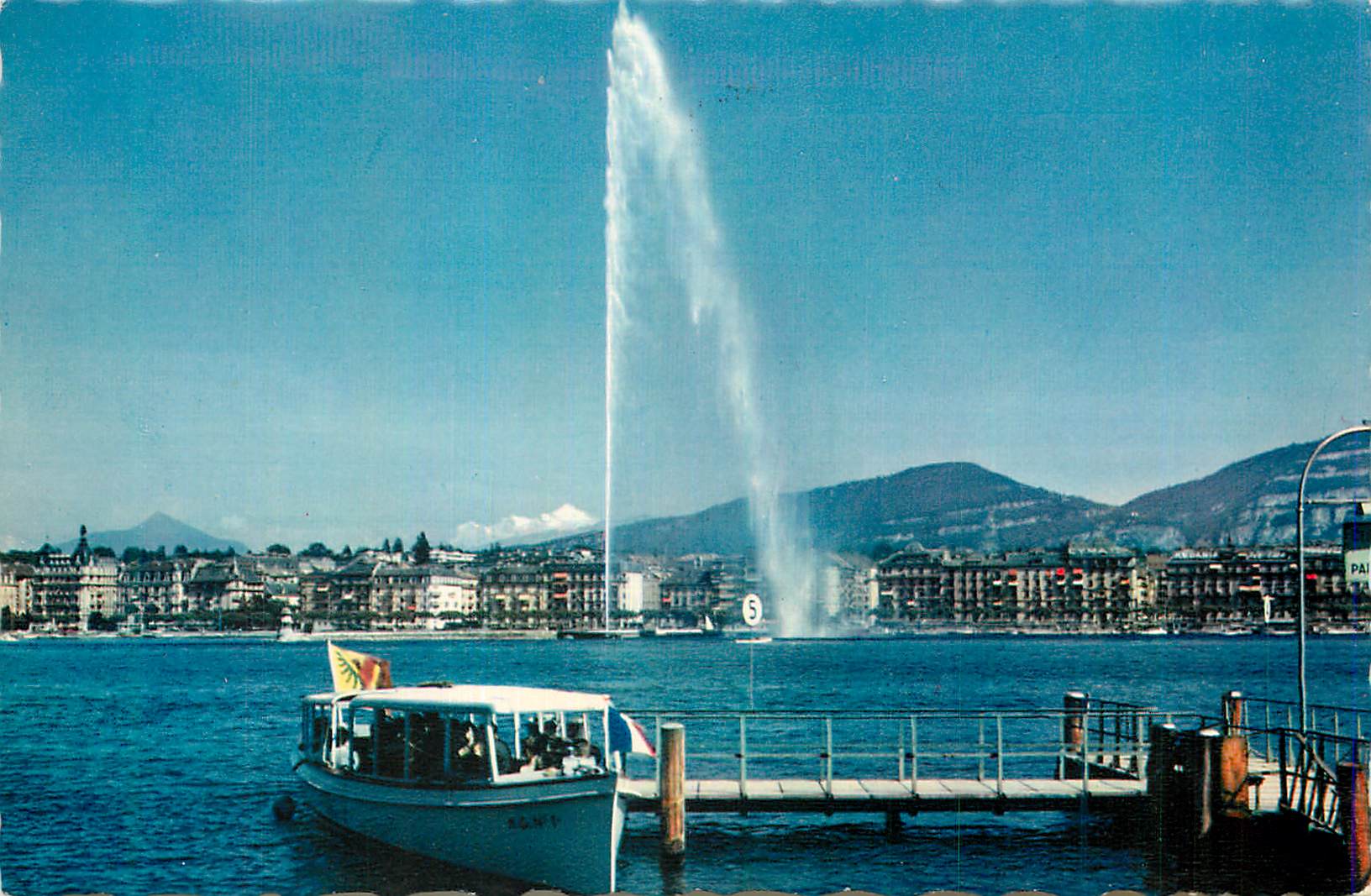 CPM Geneve Le Jet d eau et le Mont Blanc 
