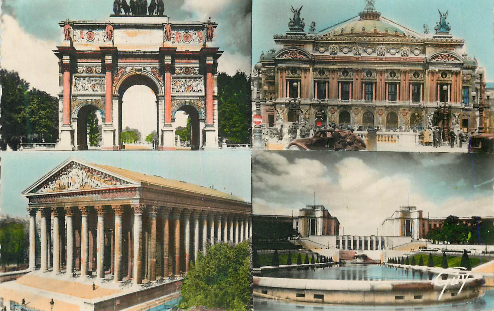 CPM Paris L Arc de Triomphe du Carrousel Le Theatre de l Opera 