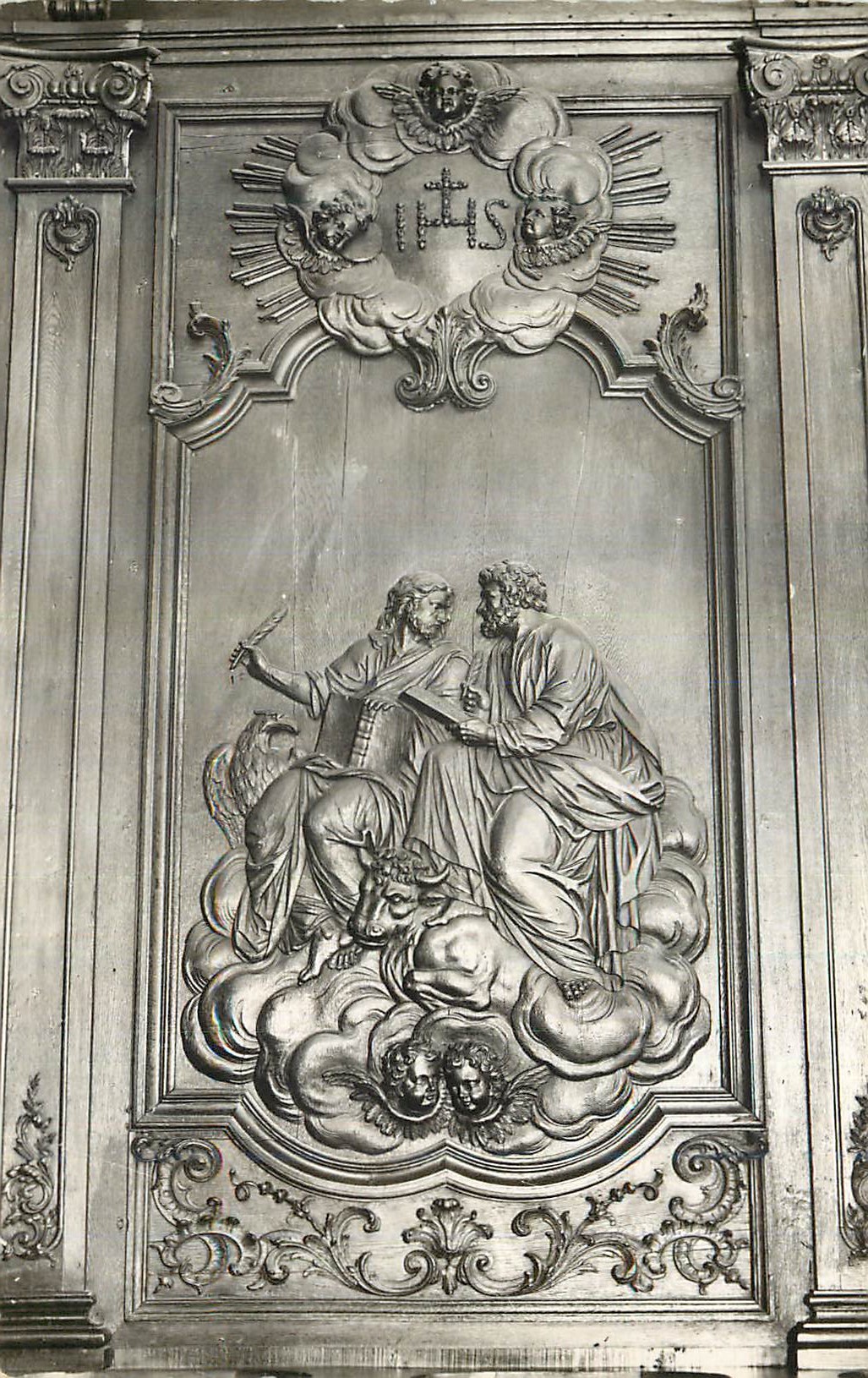 CPM Eglise des Dominicains Colmar Haut Rhin Detail des boiseries provenant de l ancienne Abbaye de Murbach 