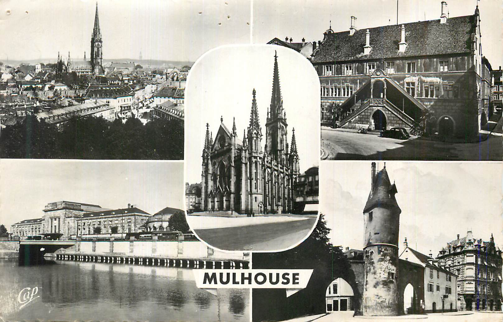 Mulhouse — vue panoramique et monuments — éditeur Cap