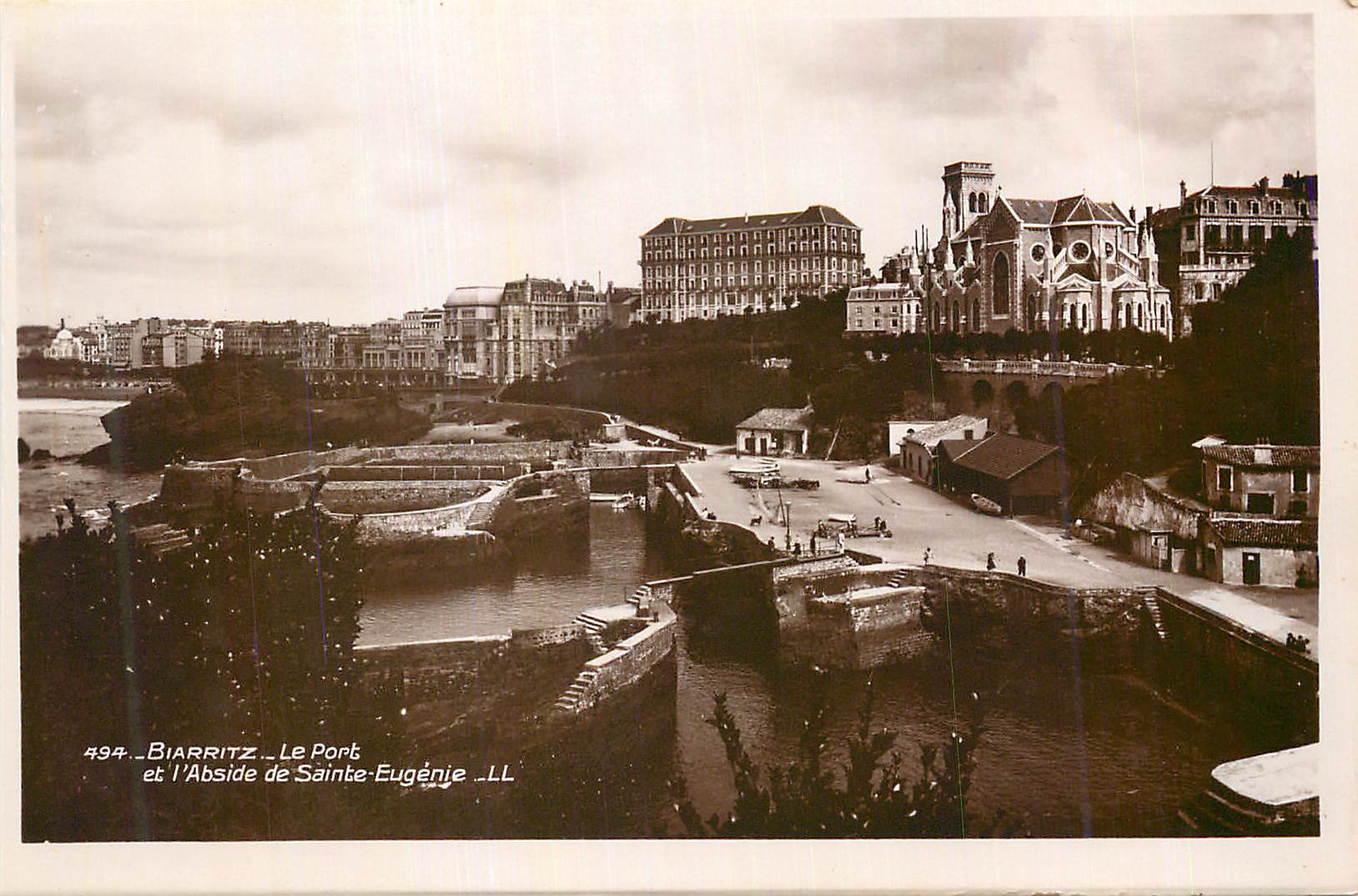 Biarritz — Le Port et l'Abside de Sainte-Eugénie — LL, n° 494