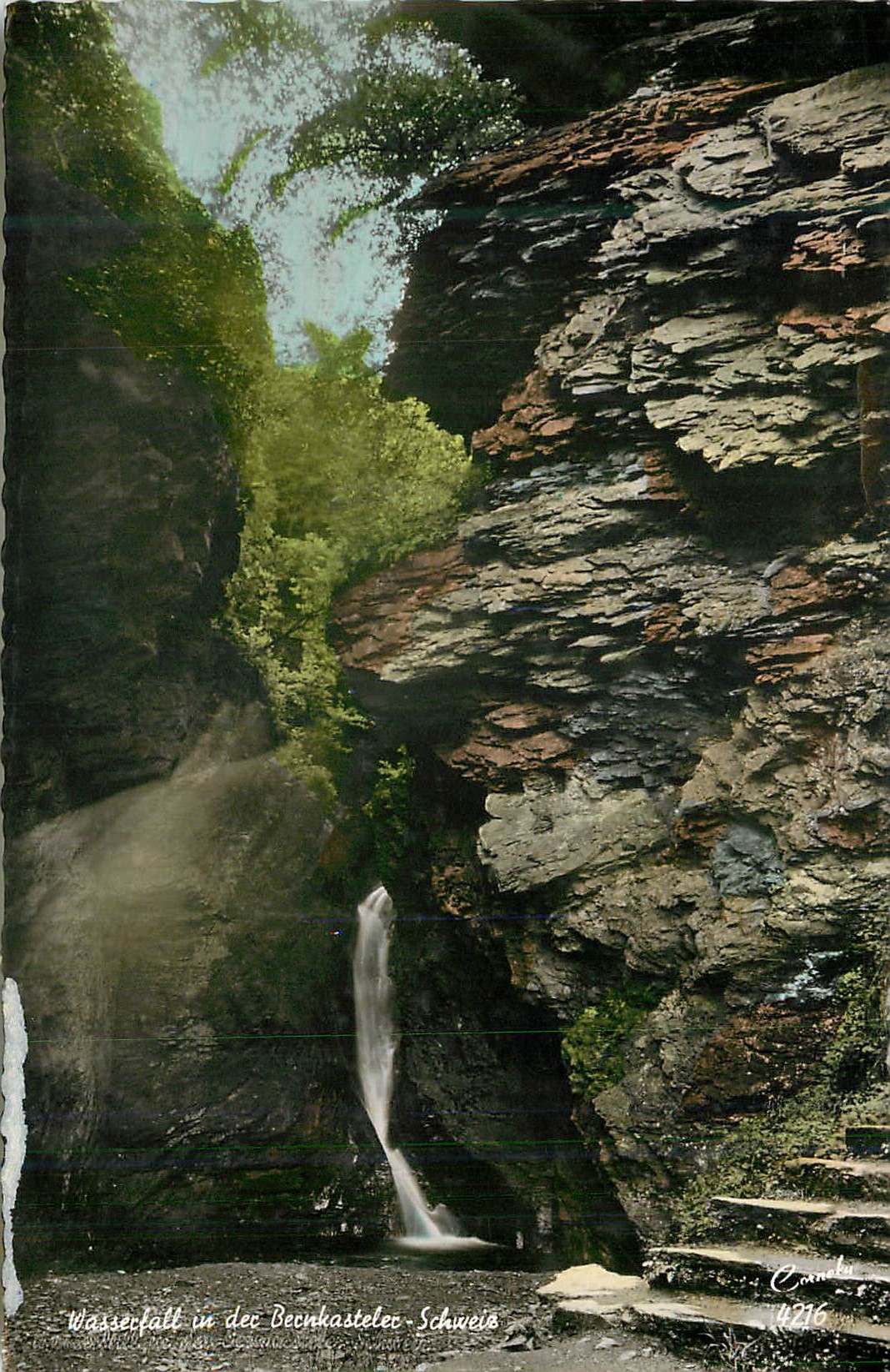 CPM Bernastel Mosel Wasserfall in der Bernkasteler Schweiz 