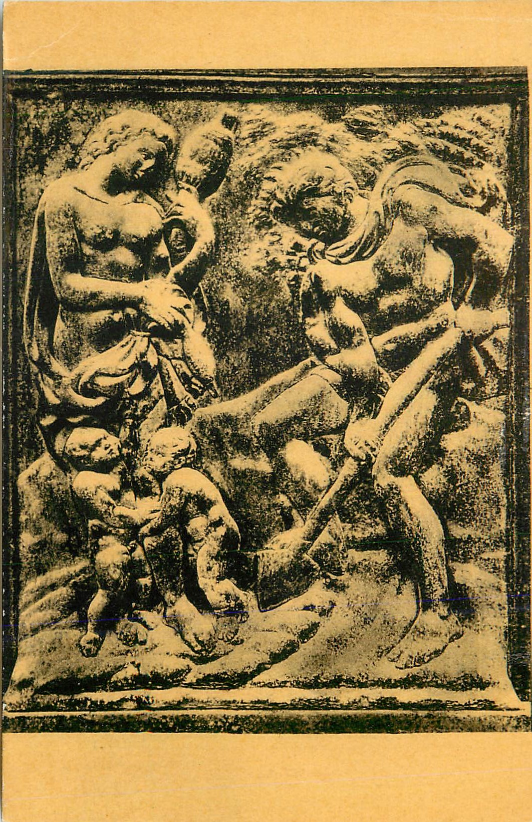 Relief sculptural — scène mythologique — éditeur inconnu, n° de série non lisible