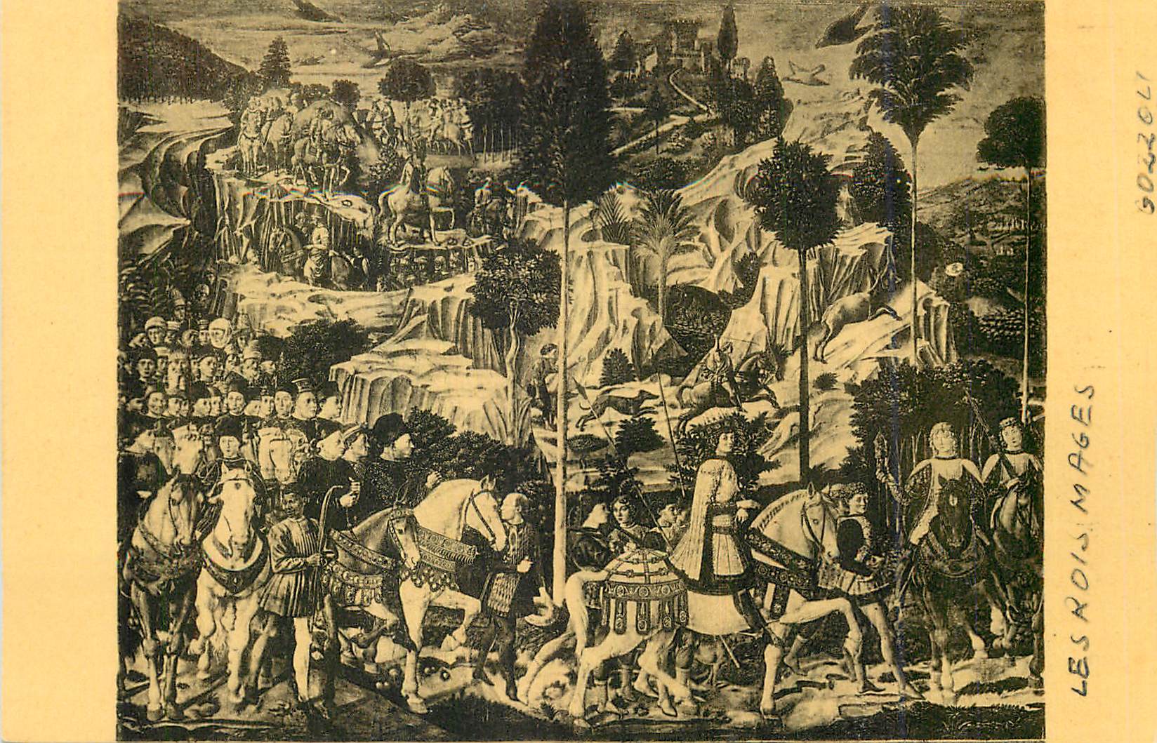 CPM Gozzoli Benozzo Le Cortege des Rois Mages Florence Palais Riopardi Chapelle des Medicis 