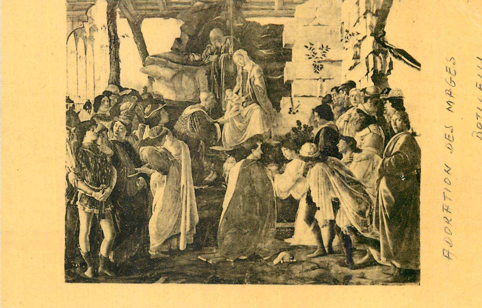 CPM Botticeli L Adoration des Mages Florence Musee des Offices 