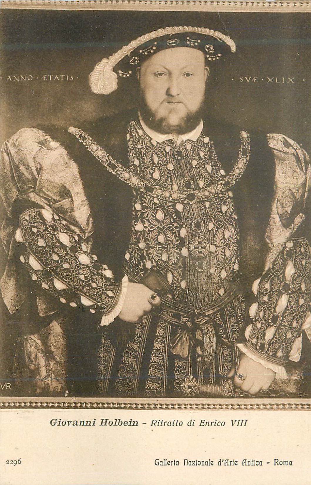 CPM Giovanni Holbein Ritratto di Enrico VIII Galleria Nazionale d Arle Antica Roma 