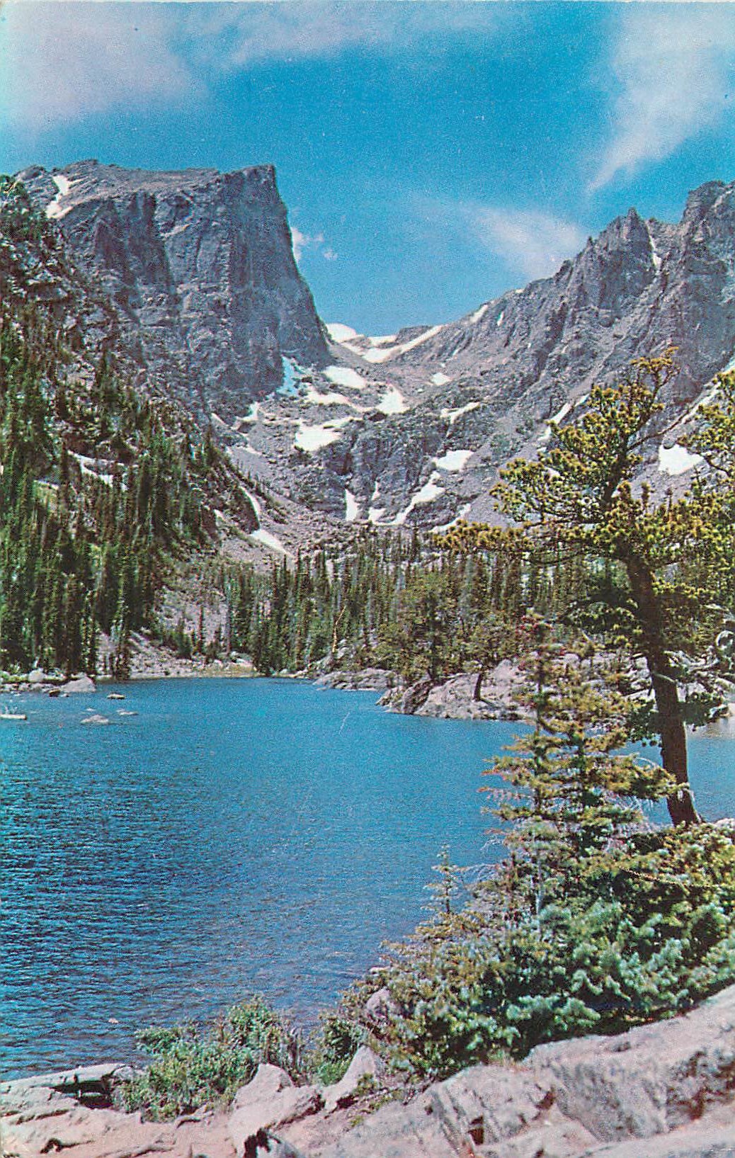 CPM Picturesque dream lake and Hallets Peak in Rocky Mountain National Park 