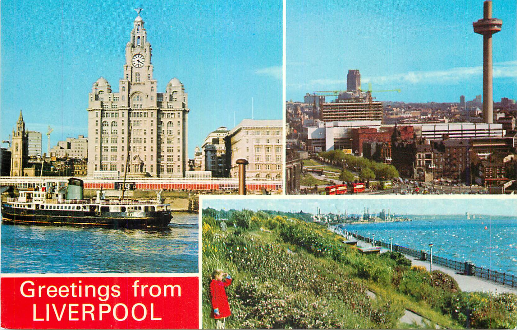CPM Greetings from Liverpool Royal Liver Building St Johns Beacon 