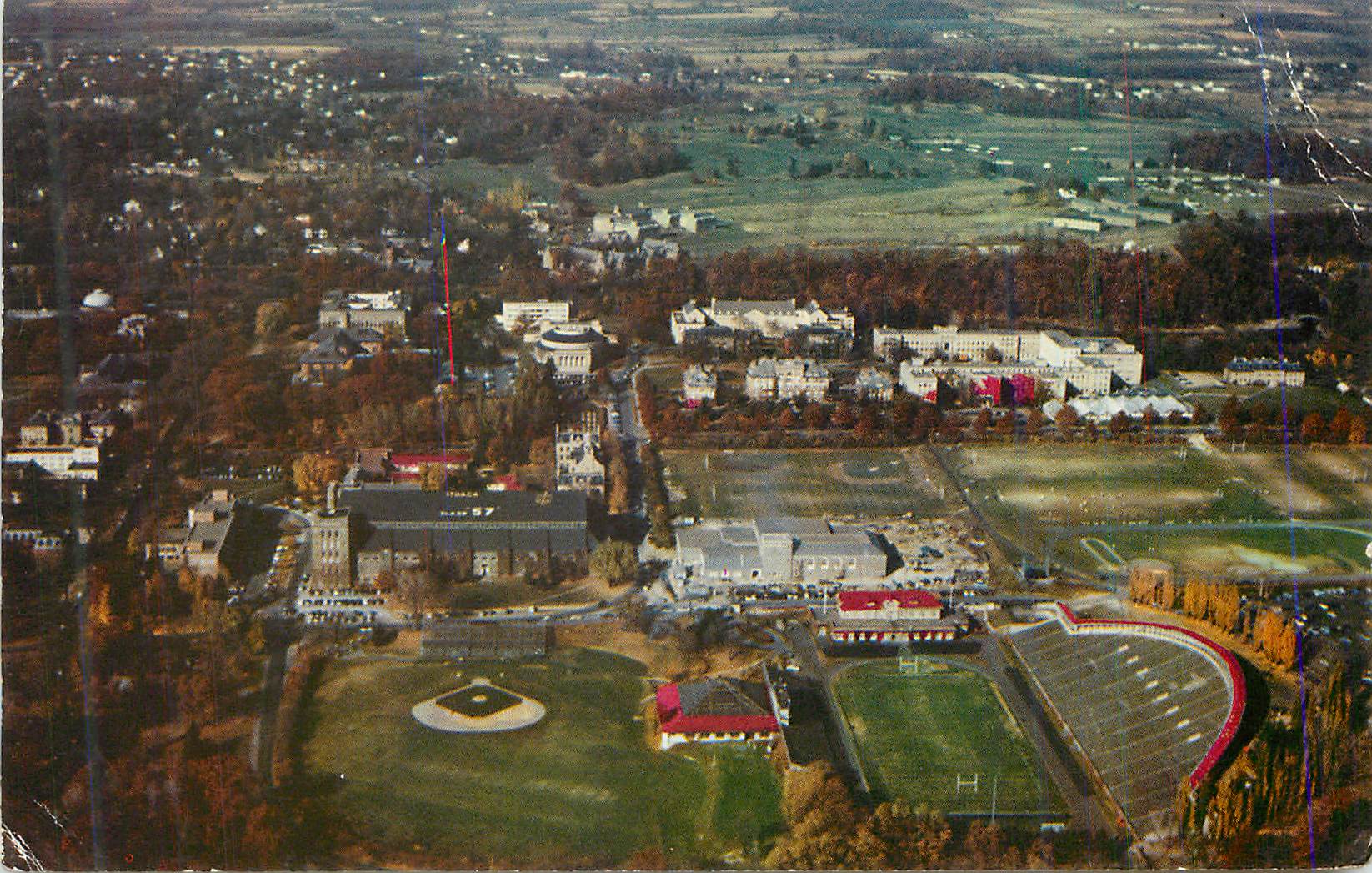 CPM Aerial view of Cornell University Ithaca NY 