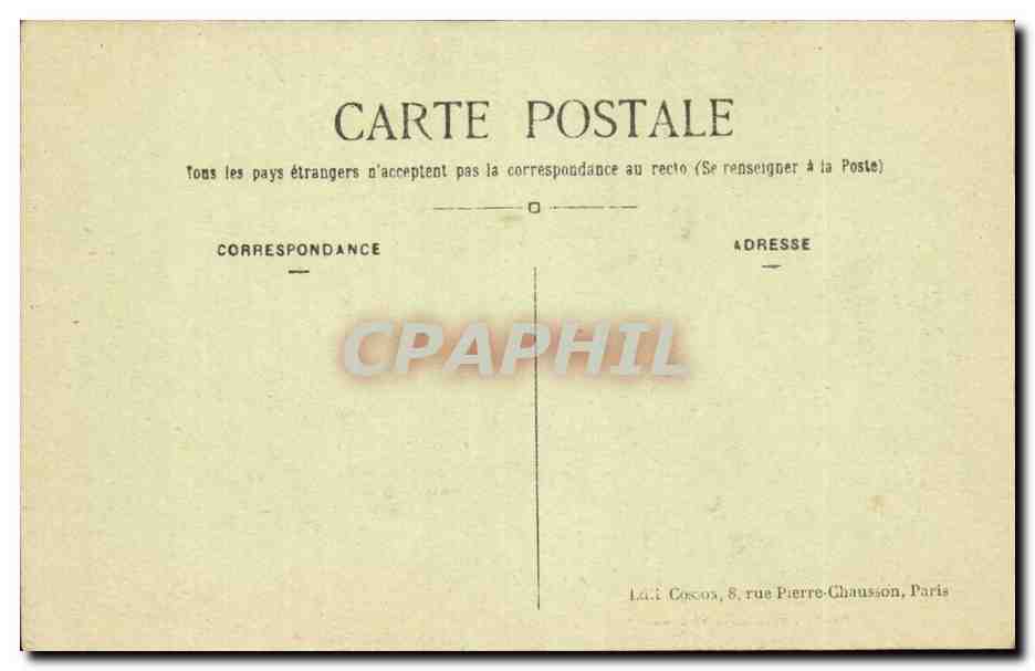 Malmaison CPA La salle de billard et les tapisseries des Gobelins (Napoleon) — Rückseite
