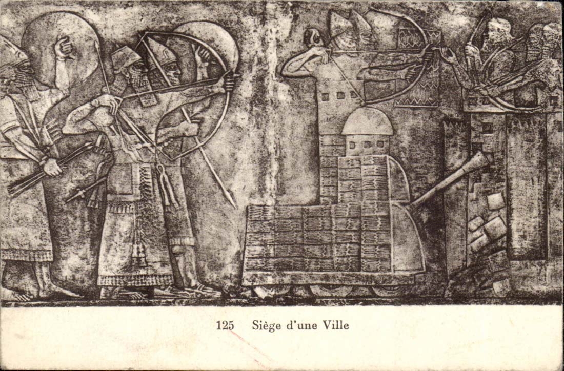 CPA Siege d'une ville (Babylone antiquite)