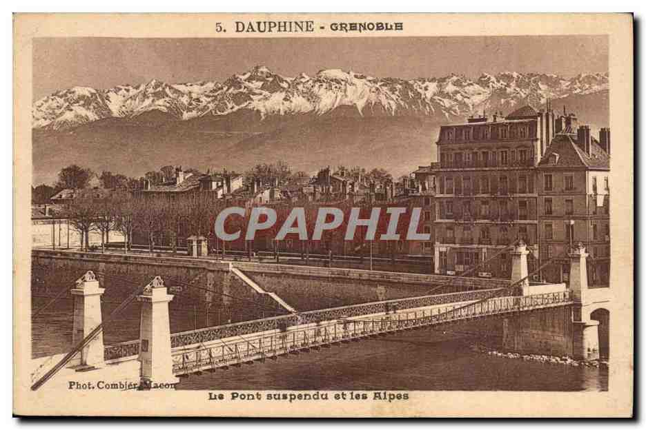 Dauphine CPA Grenoble le pont suspendu et les Alpes