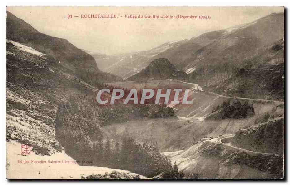 Rochetaillee CPA Vallee du gouffre d'enfer (decembre 1904)