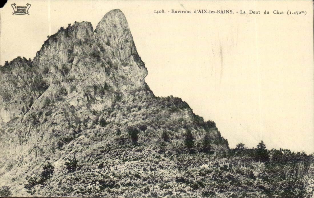 La Dent du Chat (1.472m) — Environs d'AIX-les-BAINS — Éditeur Léonard Bérenger, n° 1408