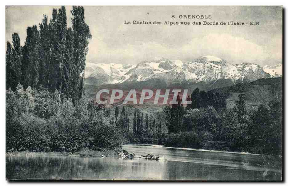 The Alps Viewed from the Banks of the Isère — Grenoble — E.R.