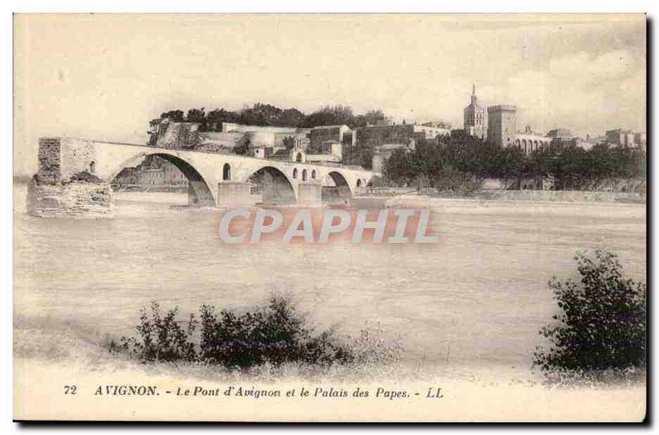 Avignon - Le Pont d'Avignon et le Palais des Papes - LL