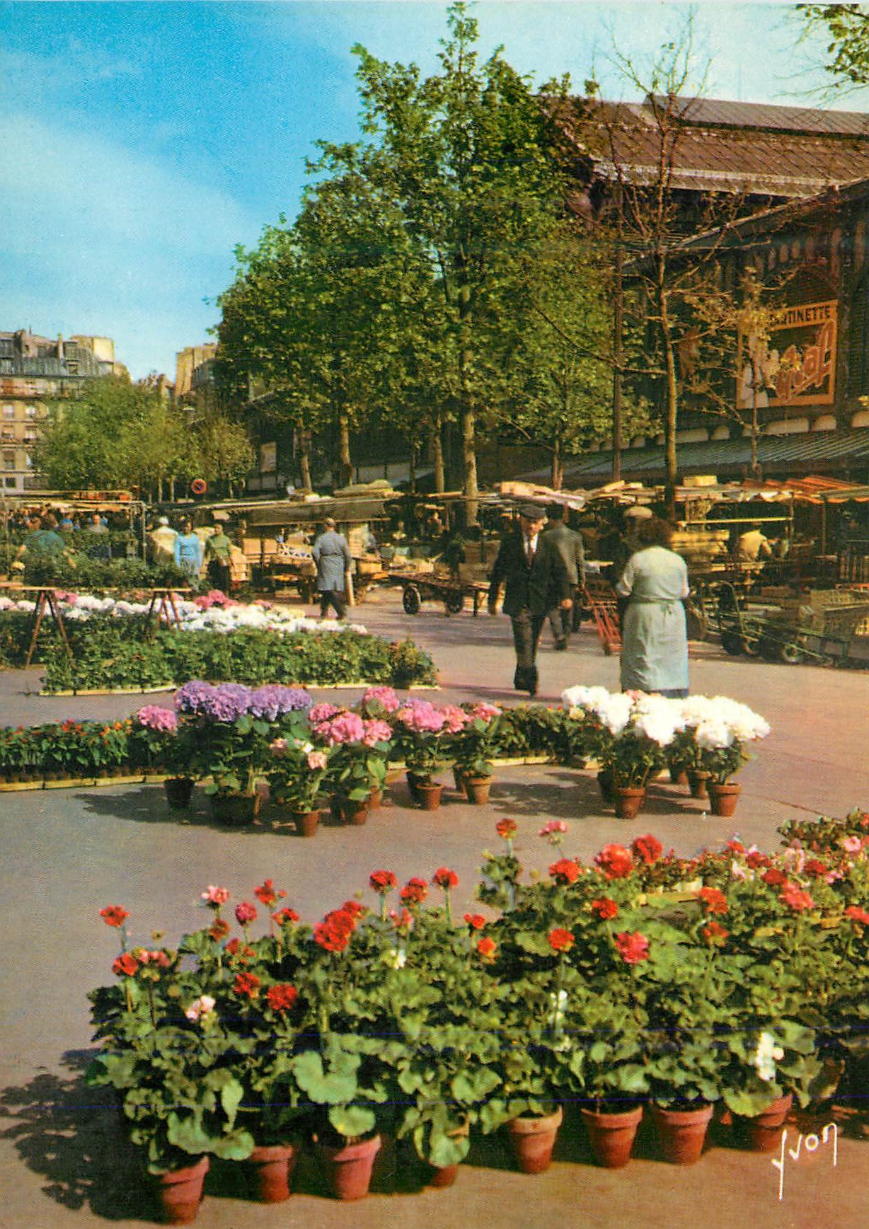 CPM Couleurs et lumiere de france 75 paris les halles de baltard le marche aux fleurs