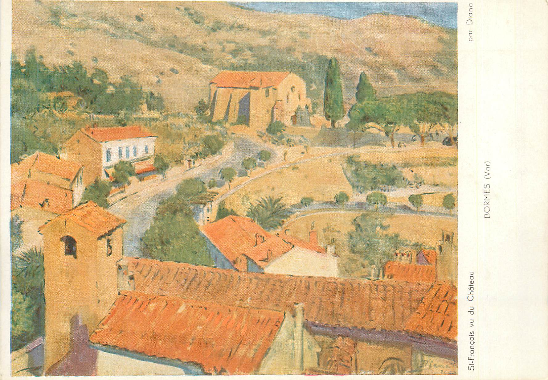 CPM St Francois vu du château Bormes Dianna