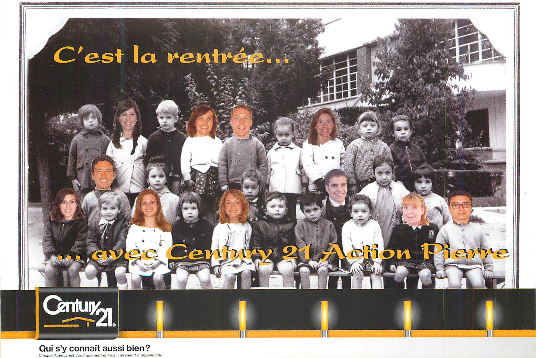 CPM C est la rentree avec century 21 action pierre Parix Rue Desnouettes