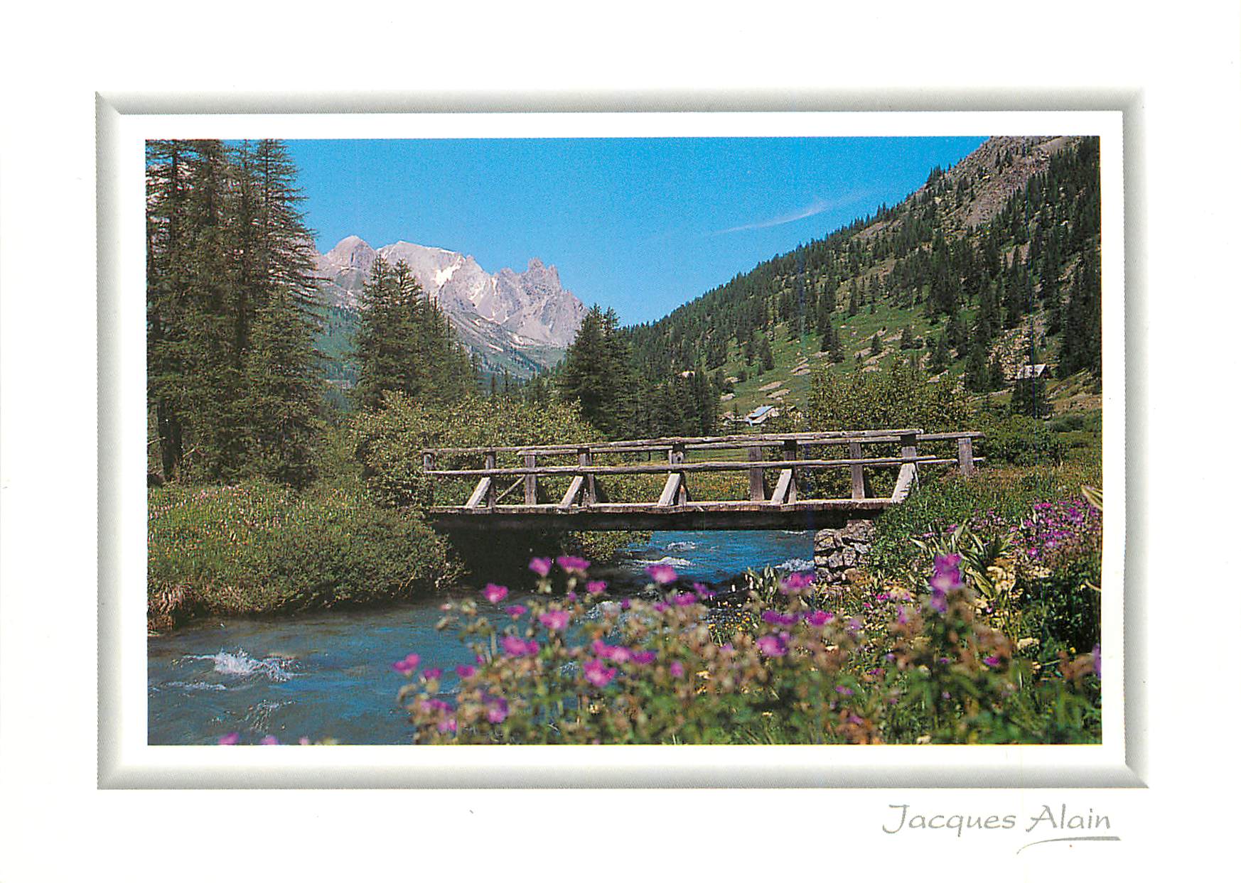 CPM Image de montagne le vieux pont de bois