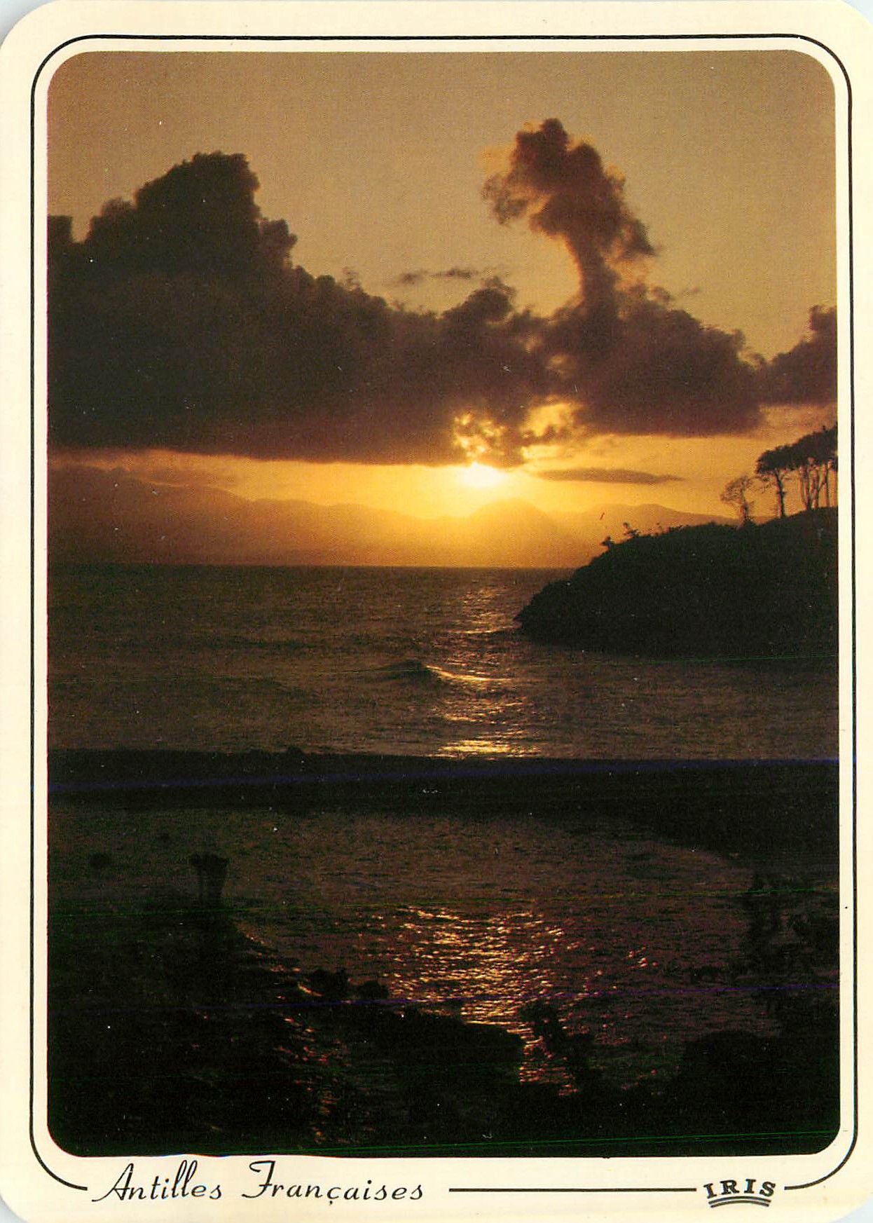 CPM Antilles francaises coucher de soleil