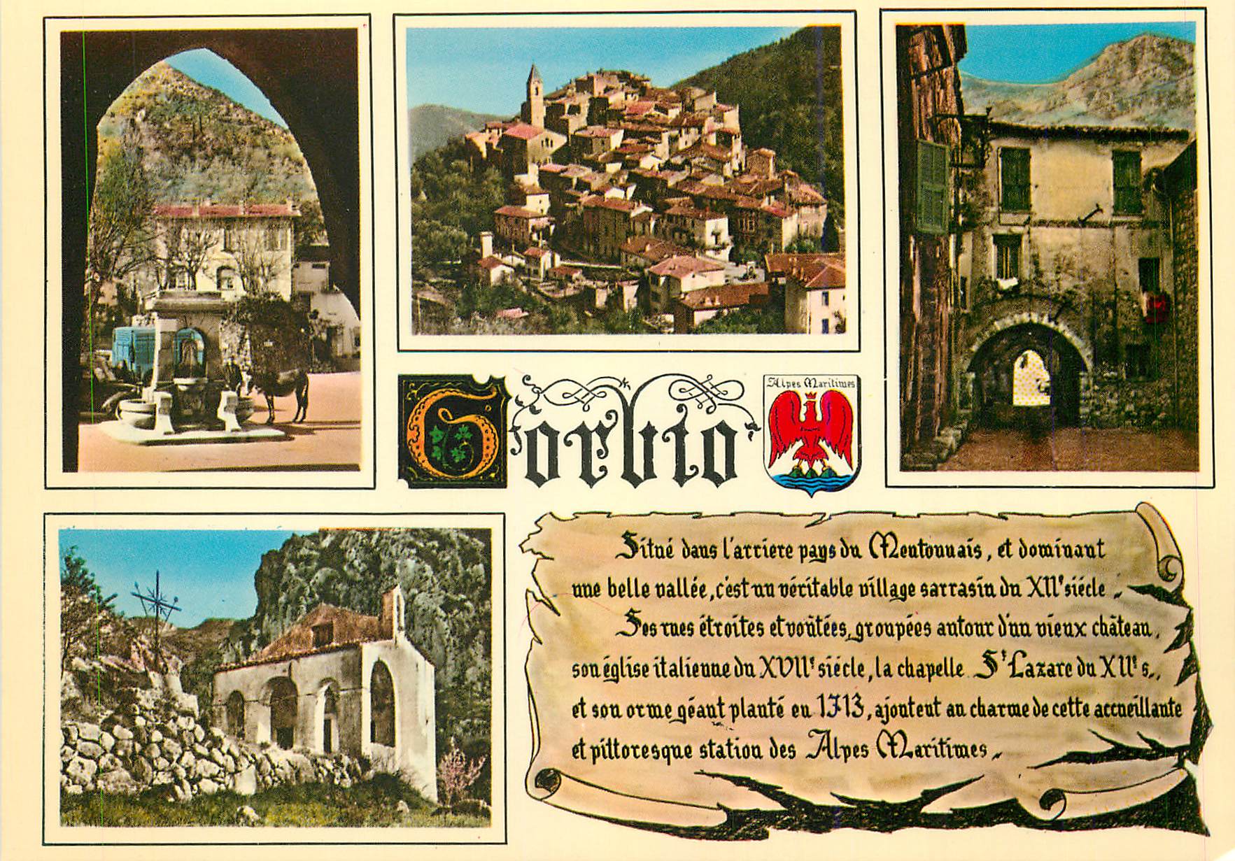 CPM Gorbio alpes maritimes altitudes 360 metres