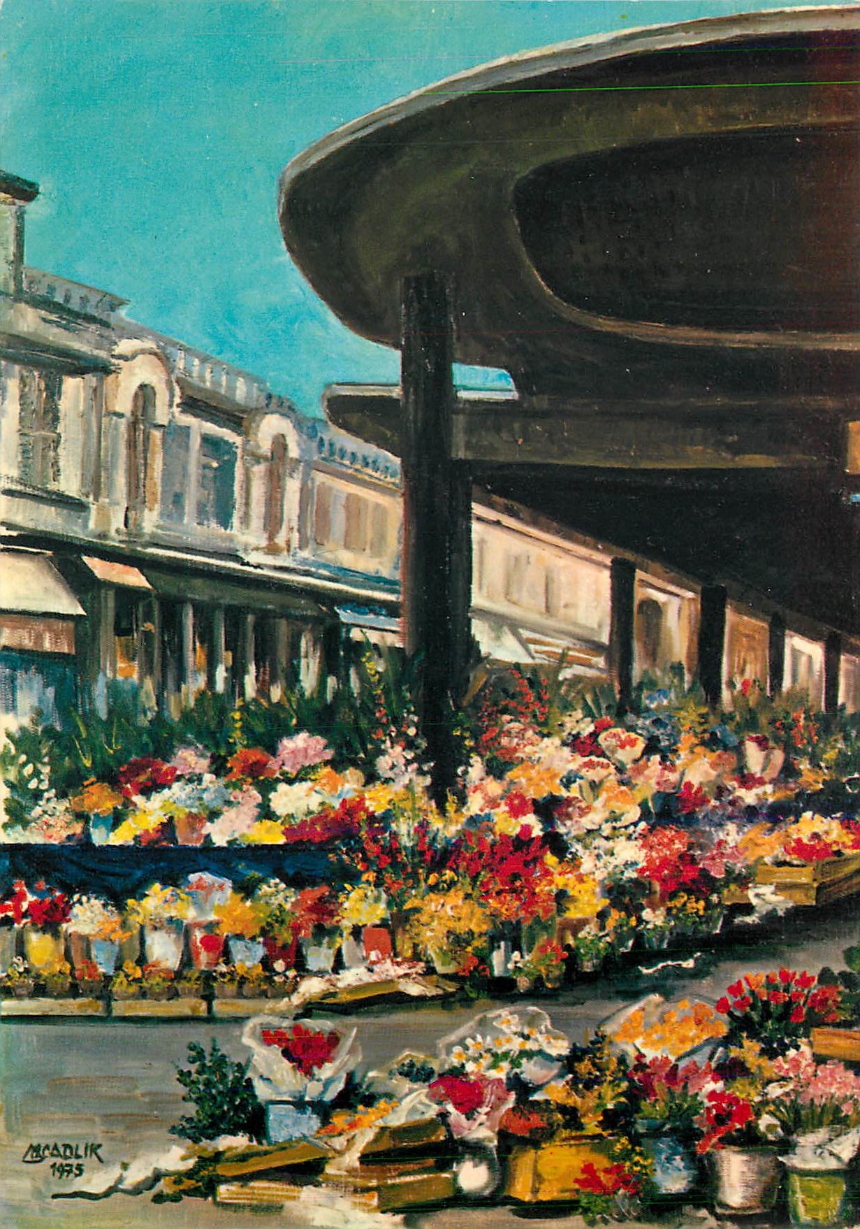 CPM la cote d azur marche aux fleurs
