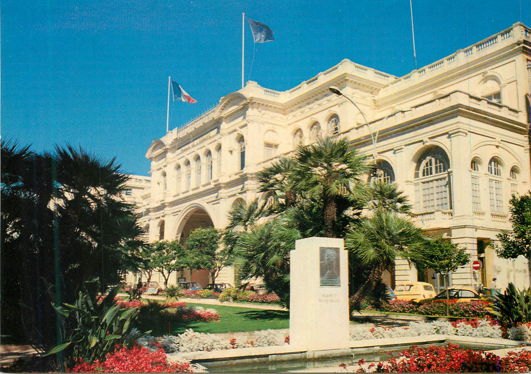 CPM Menton palais de l europe et jardins bioves