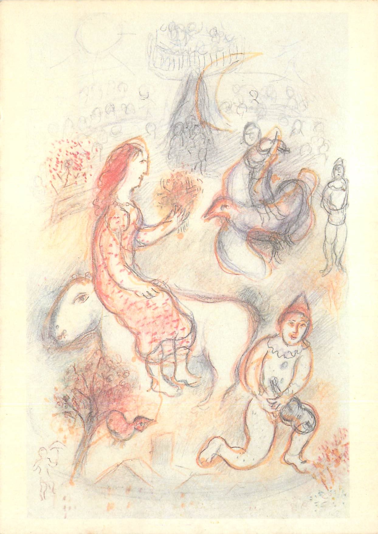 CPM Souvenir du cirque Marc Chagall
