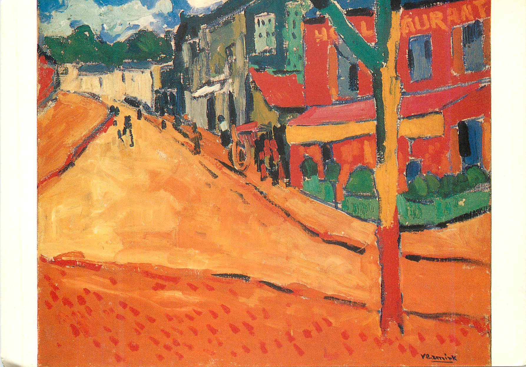 Vue de rue animée — Restaurant — V. Zamink
