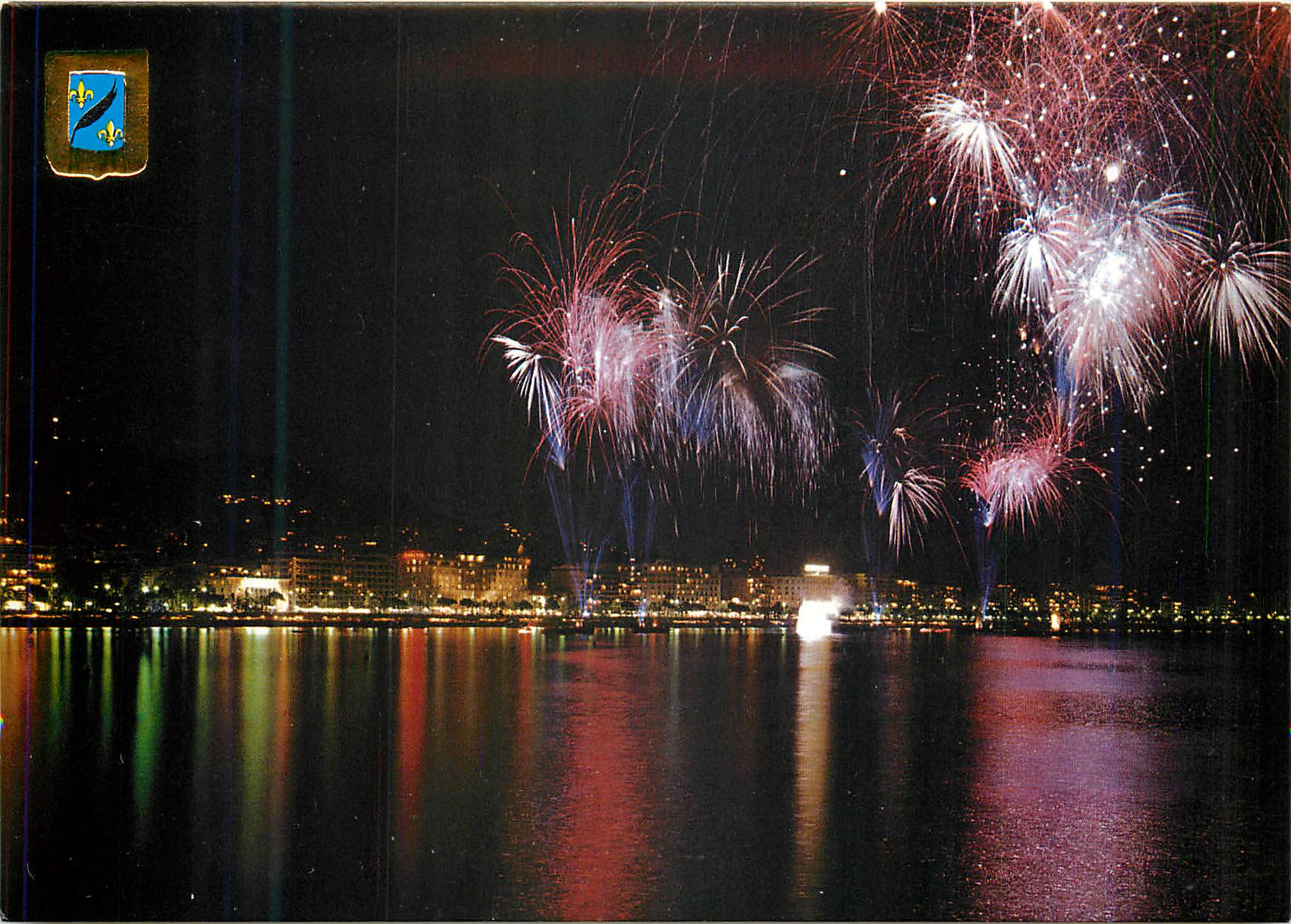 CPM Cannes feux d artifice devant la croisette