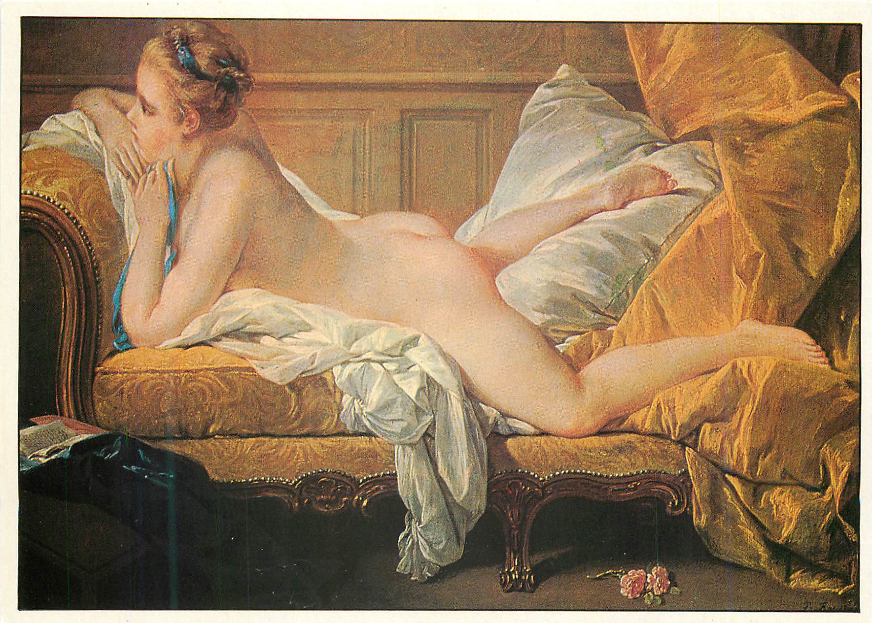 CPM Jeune fille coucher Francois Boucher
