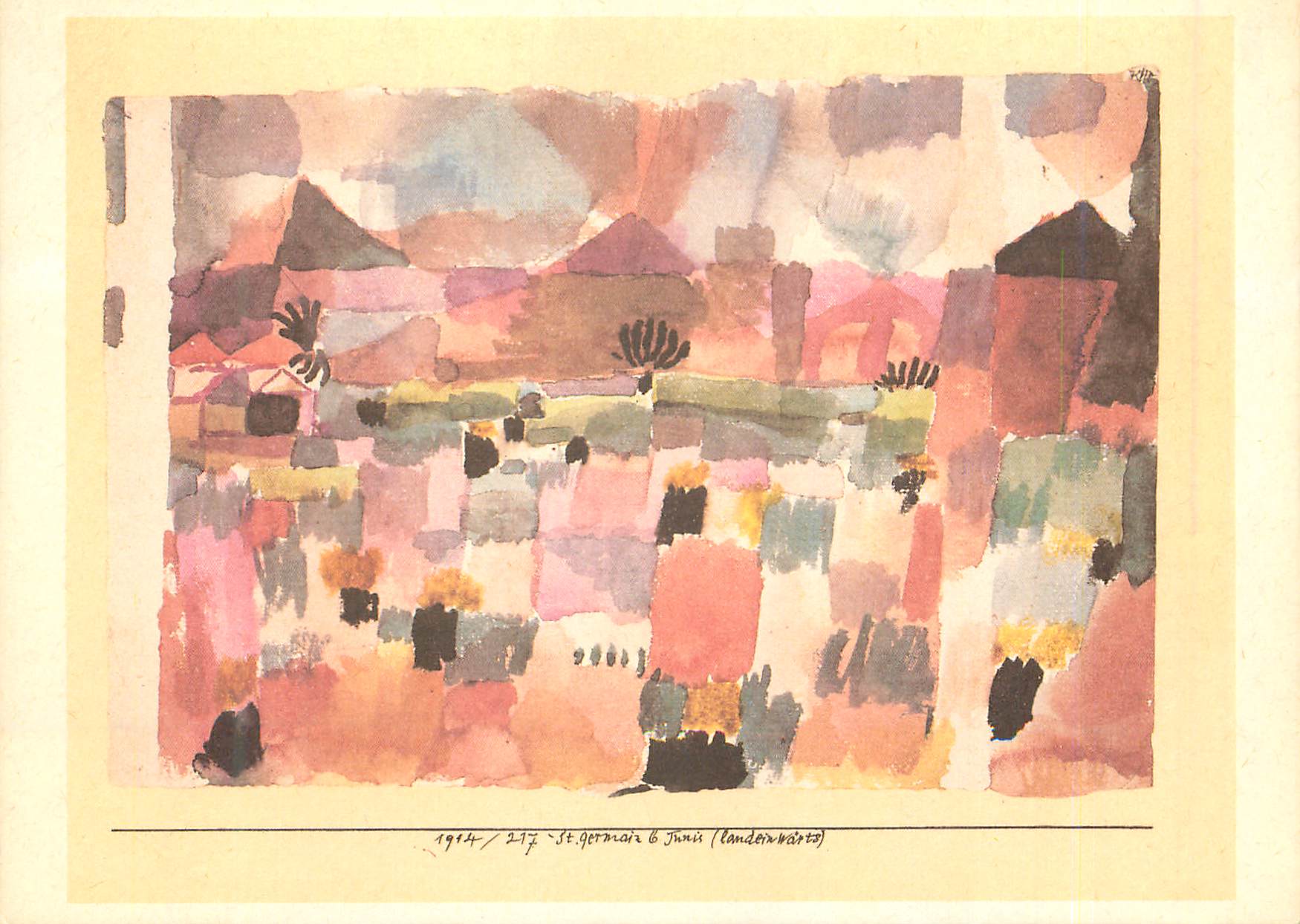CPM Paul Klee St Germain Tunis vu de la plage 