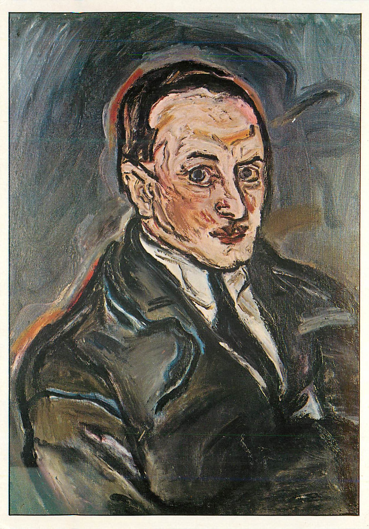 CPM Portrait d homme Oskar Kokoschka Montreux