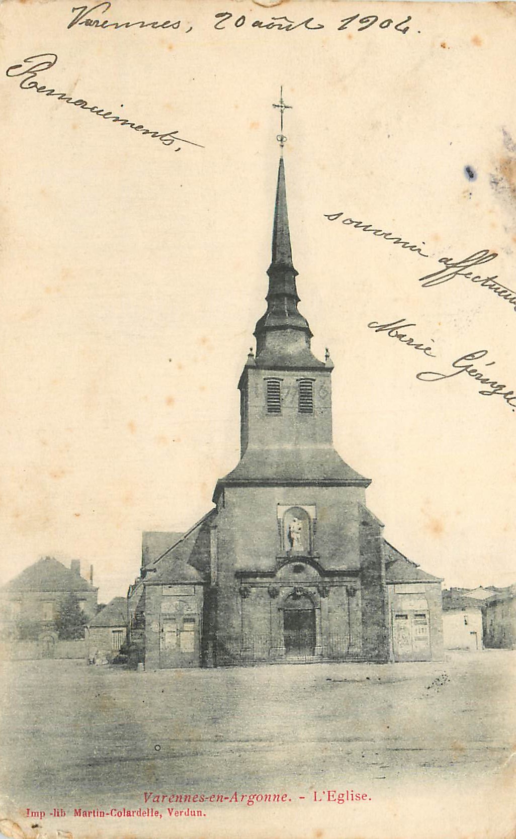 CPA Varennes en argonne l eglise