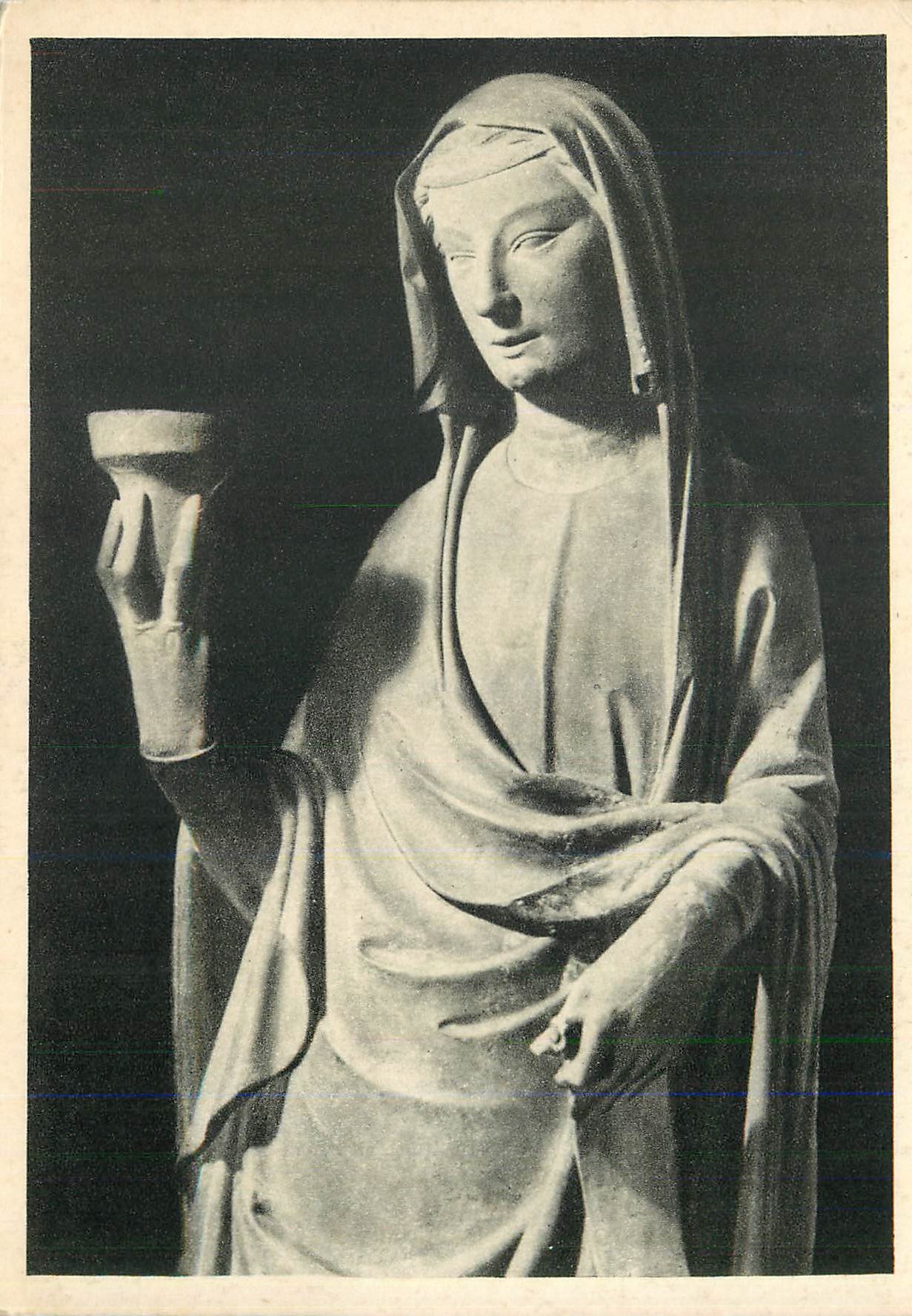 CPM Vierge sage (detail) musee notre dame strasbourg