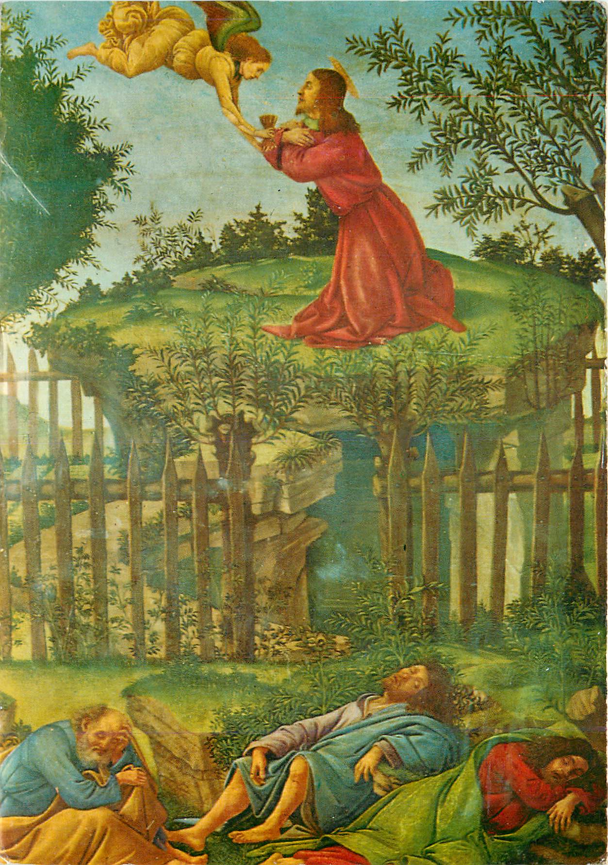 CPM Granada chapelle royale la priere du verger tableau de bollicelli