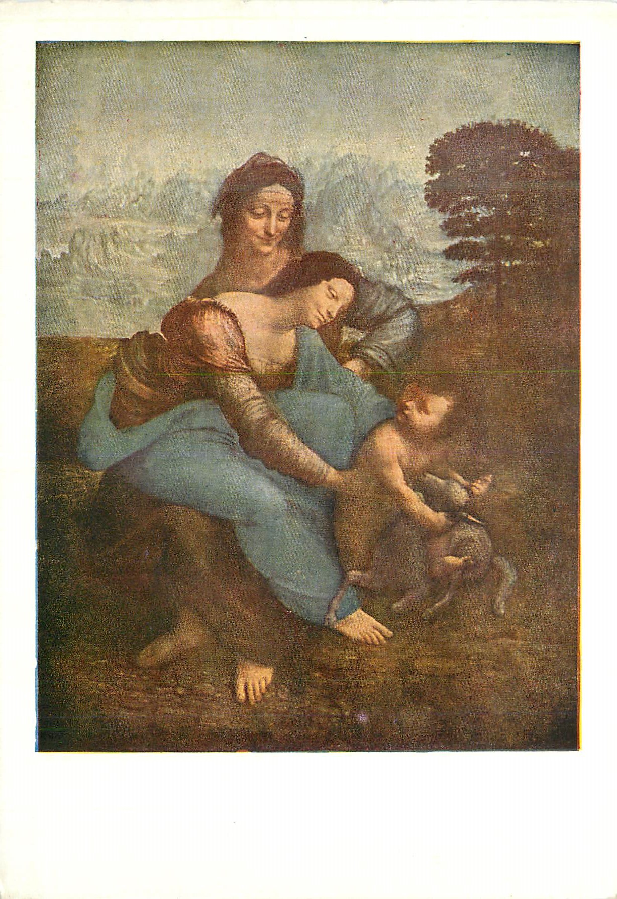 CPM Leonard de vinci 1452 1519 la vierge l enfant jesus et saint anne