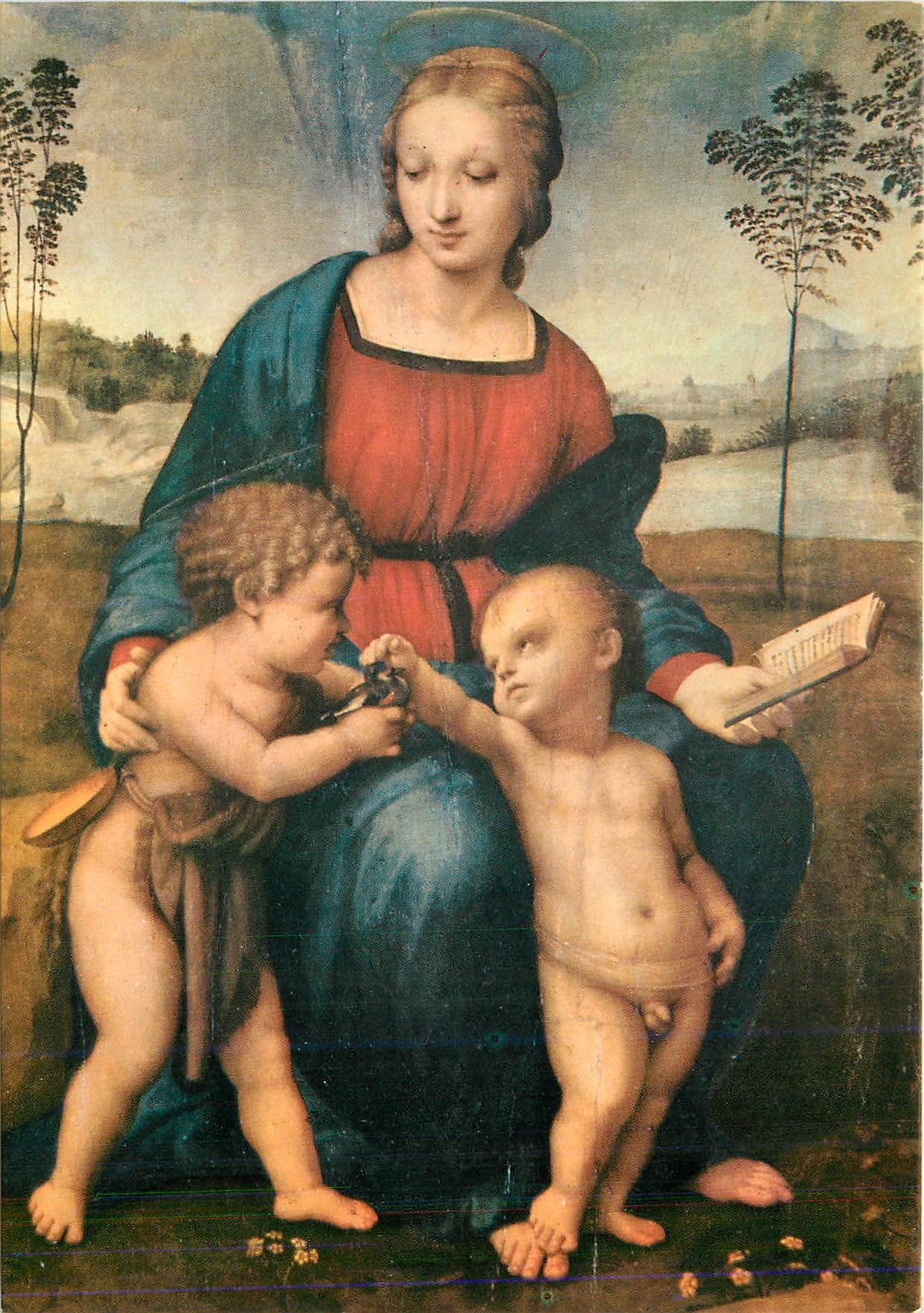 CPM Firenze gallerie uffizi raffaello la madone du chardonneret