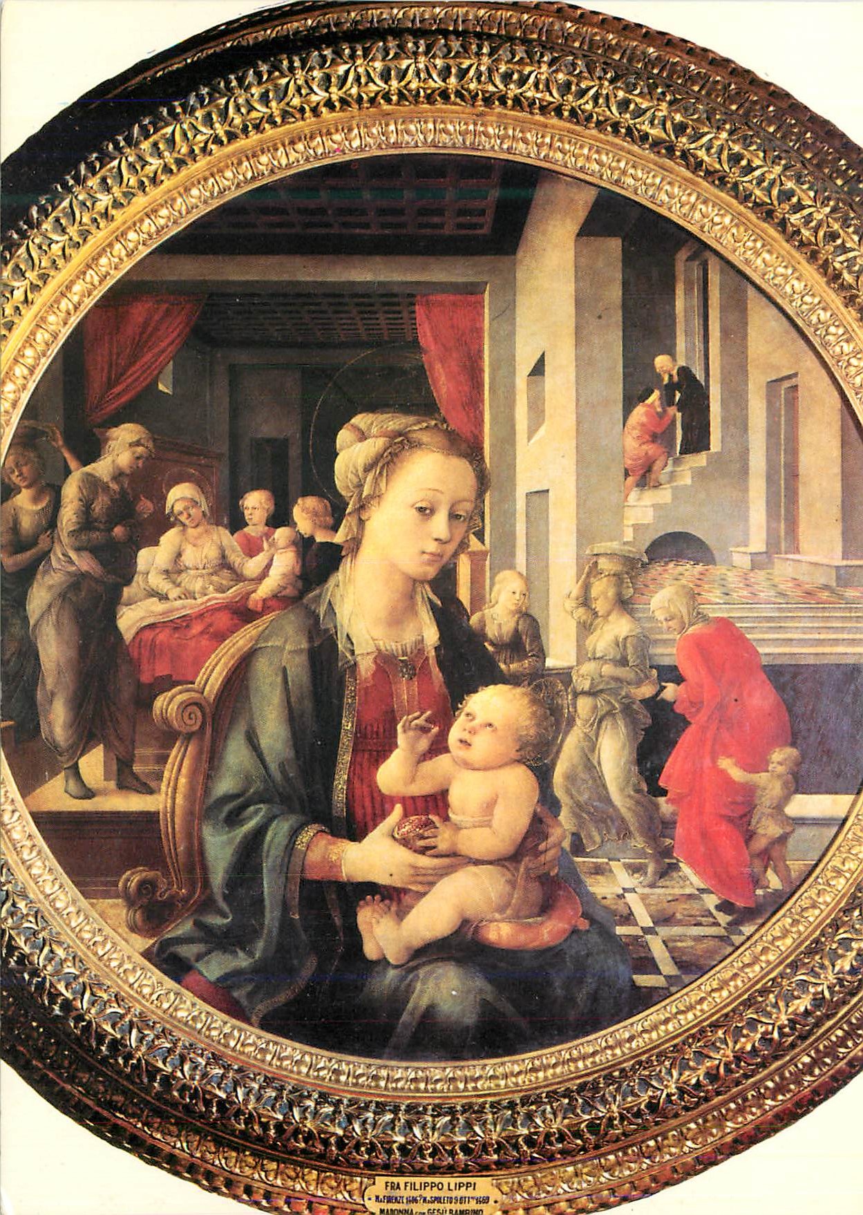 CPM Firenze gallerie palatini vierge et l enfant