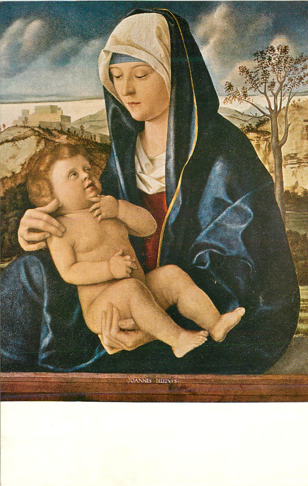CPM Madonna and child in a landscape by giovanni bellini (1430 1516)