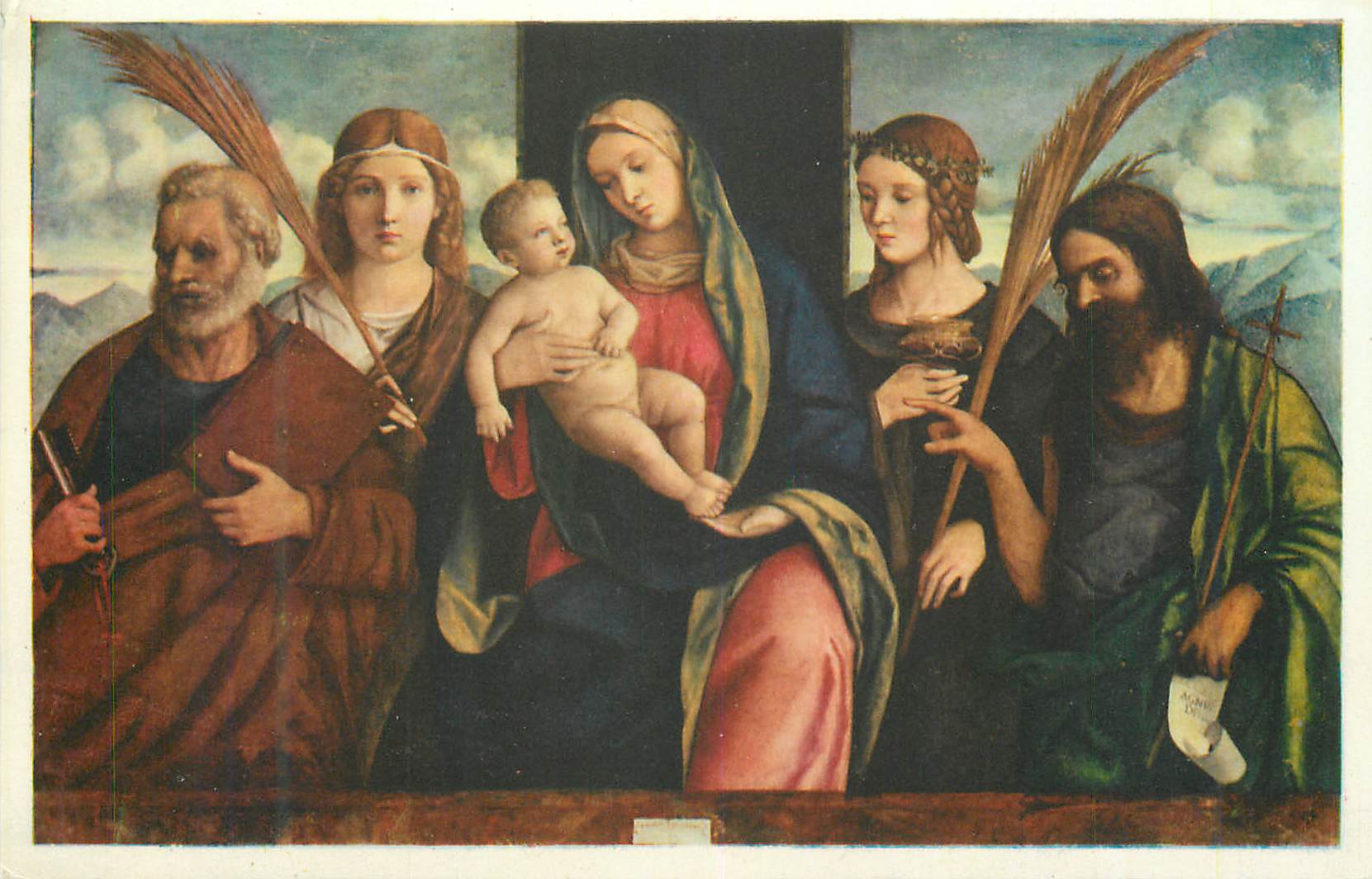 CPM giovanni bellini italian venetian madonna and child