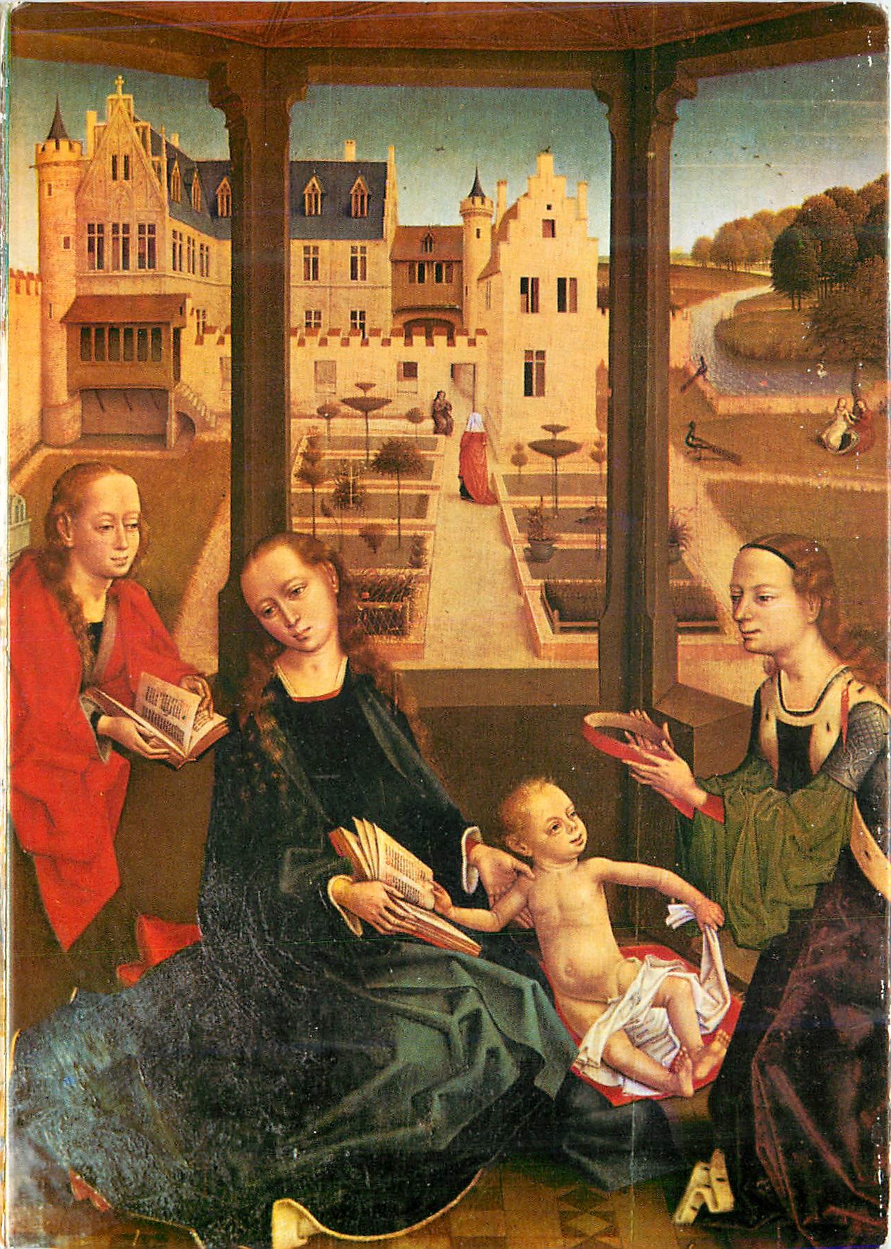 CPM Granada chapelle royale tableau flomand xv siecle la vierge et les anges