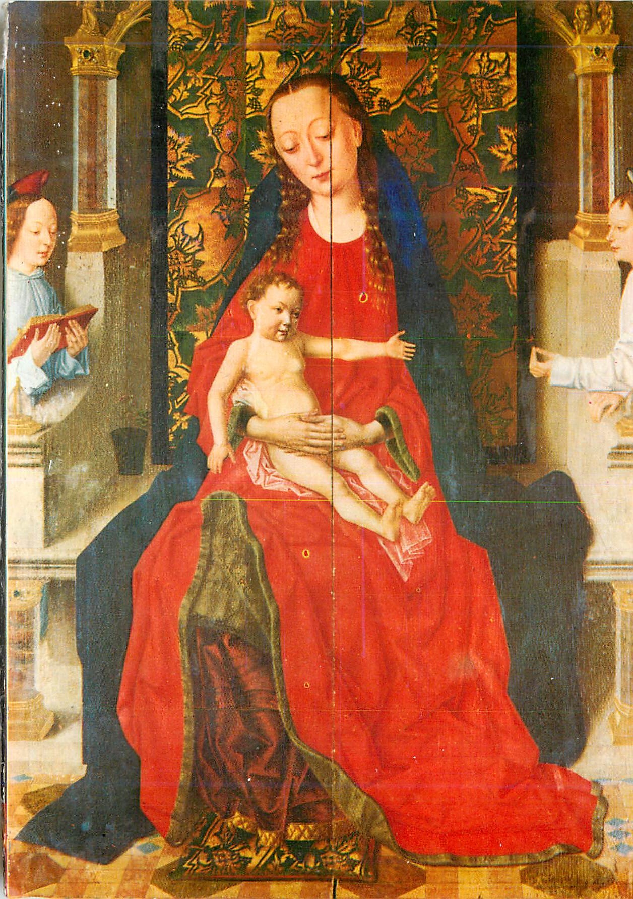 CPM Granada chapelle royale la vierge et l enfant tableau xv siecle