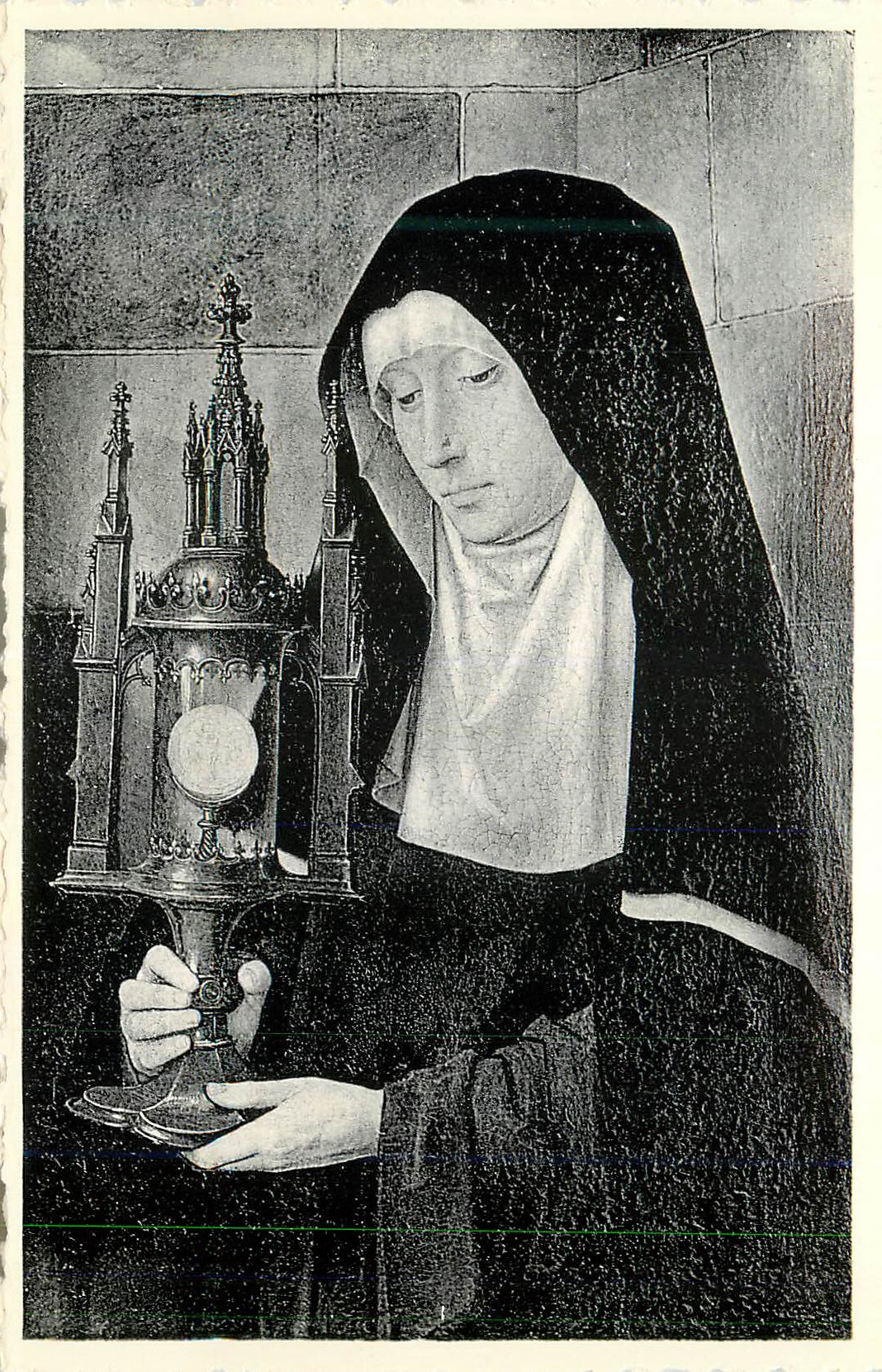 CPM Mariage mystique de sainte catherine detail du volet du triptyque