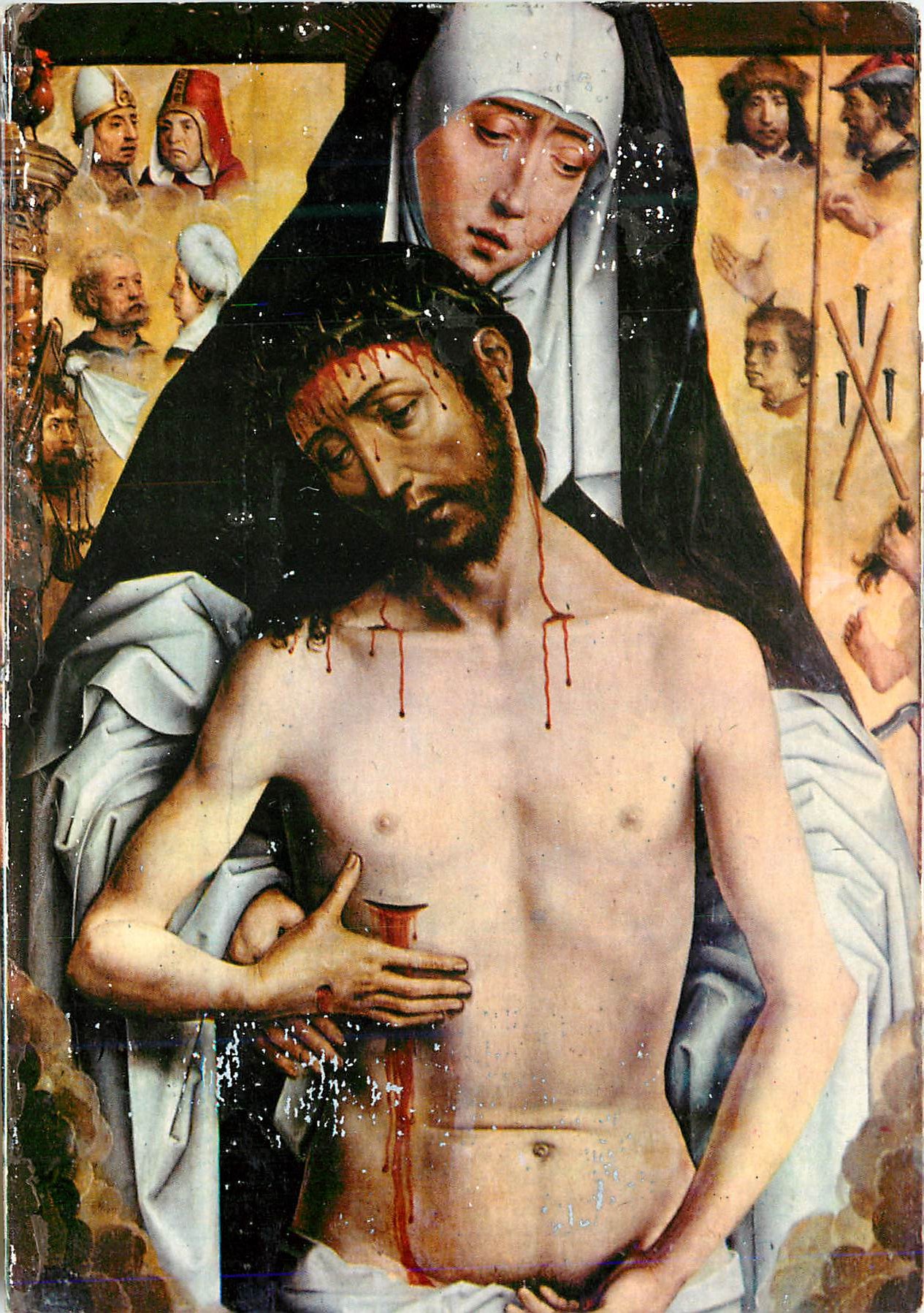 CPM Granada chapelle royale la vierge et le christ mort de memling